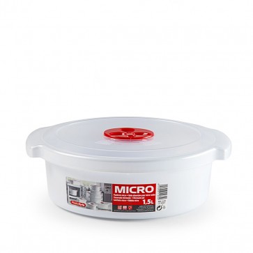 Recipient cuptor microunde rotund -1,5 l