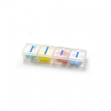 Cutie depozitare medicamente, 4 compartimente, plastic transparent, 6 x 15 x 2 cm, Happymax