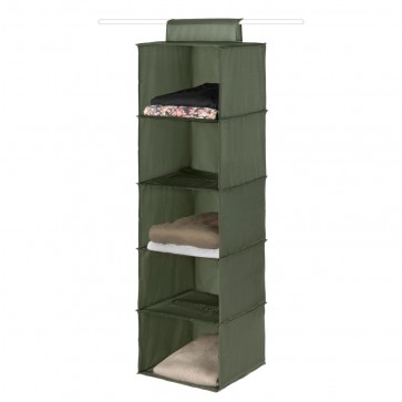 Organizator vertical cu 5 compartimente pentru bara de haine 30x30x105 cm-Greentex