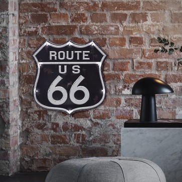 Decoratiune de perete cu led-uri si senzor atingere-Route 66