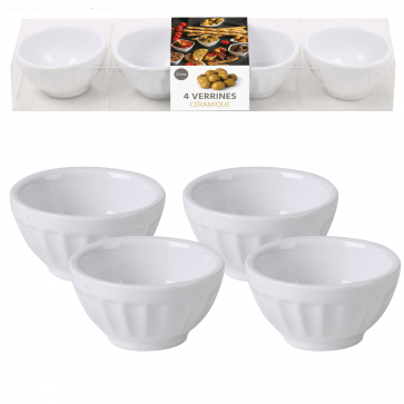 4 recipiente ceramica pentru servire si prezentare Ø 6,5 cm