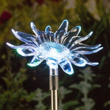 Lampa solara, stick de gradina model floare