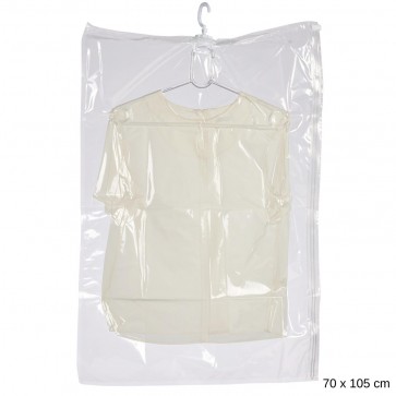 Sac de vidat haine cu carlig pentru bara de umerase-70x105 cm