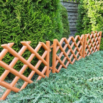 Gard de gradina din plastic-3,5 m-teracota