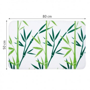 Covor baie microfibra, antiderapant-Bambus verde