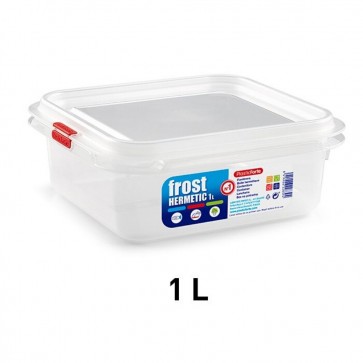 Cutie congelator pentru alimente Frost, 1 litru, patrata - Transparent