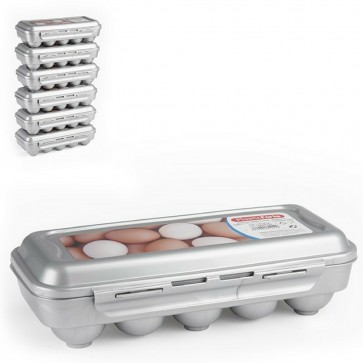 Cutie pentru oua 10 buc. argintie