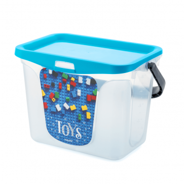 Cutie plastic depozitare jucarii Toys 6 litri-blue