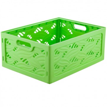 Ladita pliabila plastic pentru depozitare-Flavia-verde