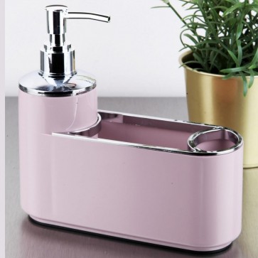Dispenser sapun lichid cu 2 compartimente organizare 200 ml-roz