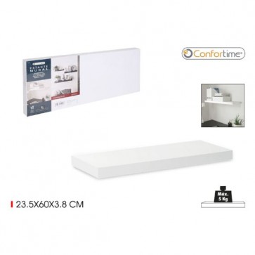 Raft de perete, suspendat, alb, 23.5x60x3.8 cm, Confortime