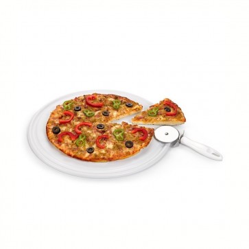 Farfurie pizza 35 cm, plastic alb
