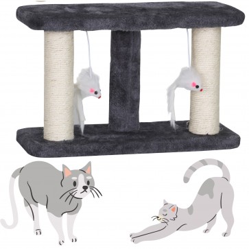 Jucarie pisici cu sisal ascutit gheare si 2 soricei, suport jucarie pisici cu sisal pentru gheare