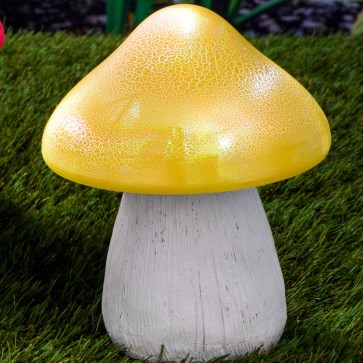 Lampa solara ciuperca leduri culori interschimbabile-galben