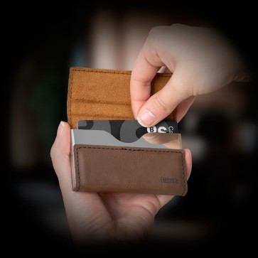 Mini portofel-portcard Hedonism-maro