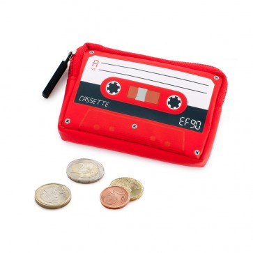 Portofel caseta audio retro-rosu