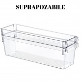 Cutie plastic transparent pentru depozitare si organizare, 36x10,5x10 cm, Quttin