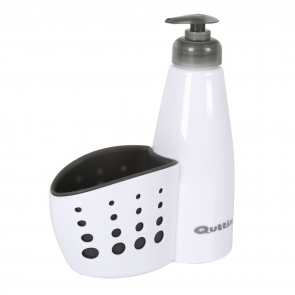 Dozator detergent lichid, cu spatiu pentru burete, 19 cm, Quttin, dispenser detergent vase, dispenser sapun, dispenser sapun lichid, Dozator sapun lichid, dozator detergent lichid