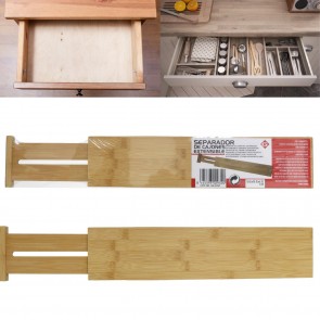 Separator lemn extensibil pentru sertare 56x9,5x1,5 cm