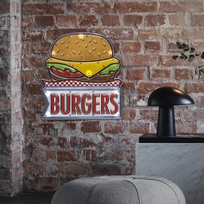 Decoratiune de perete cu led-uri si senzor atingere-Burger