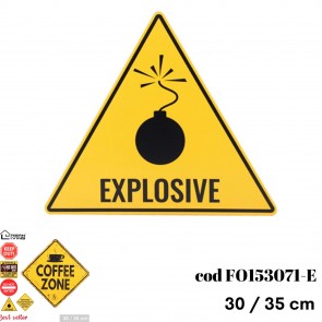 Placa metalica decorativa 30-35cm-Explosive