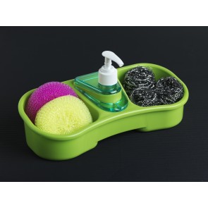 Dispenser sapun lichid cu suport burete-Verde