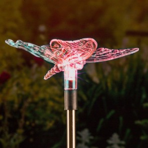 Lampa solara, stick de gradina model fluture