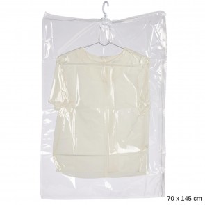 Sac de vidat haine cu carlig pentru bara de umerase-70x145 cm