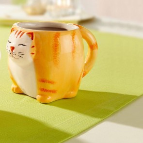Cana ceramica model pisica, 200 ml, portocaliu, Happymax, Cana ceramica pisica, Cana cu design pisica, Cana pentru iubitorii de pisici, Cana de cafea pisica, Cadou pentru iubitorii de pisici, Cana ceramica cu model pisica, Cana cu tematica pisica, Cana de