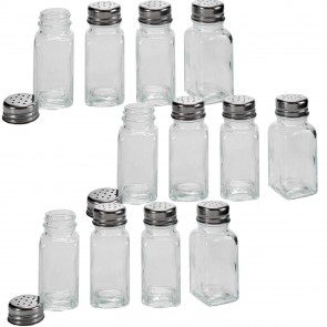Set 12 solnite sticla, recipiente pentru sare, piper, condimente 4x7cl