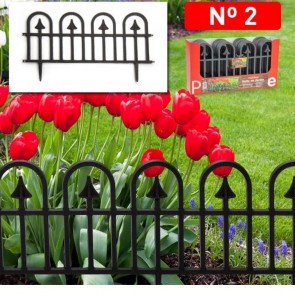 Gard decorativ gradina, 1 panou, 57,5 x 32,5 cm, negru