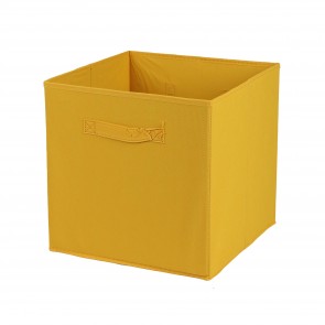 Cutie depozitare pliabila tip cub, galben miere, 31x31 cm, Happymax