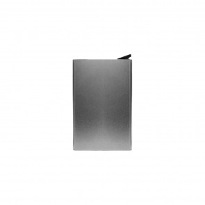 Portcard RFID, cu protectie antifurt date, din aluminiu, 6.3x10 cm, gri