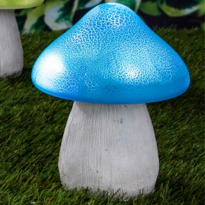 Lampa solara ciuperca leduri culori interschimbabile-albastru