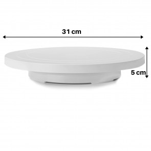 Platou rotativ ornare tort 31 cm-Ibili. Suport rotativ decorare, servire tort.