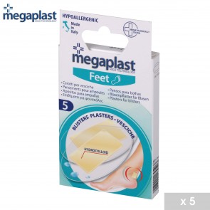 Set 5 plasturi cu hidrocoloid pentru bataturi-Megaplast