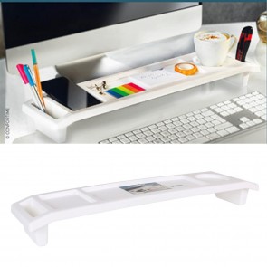 Organizator de birou, cu separatoare, 56x13,5x7 cm, alb, Confortime